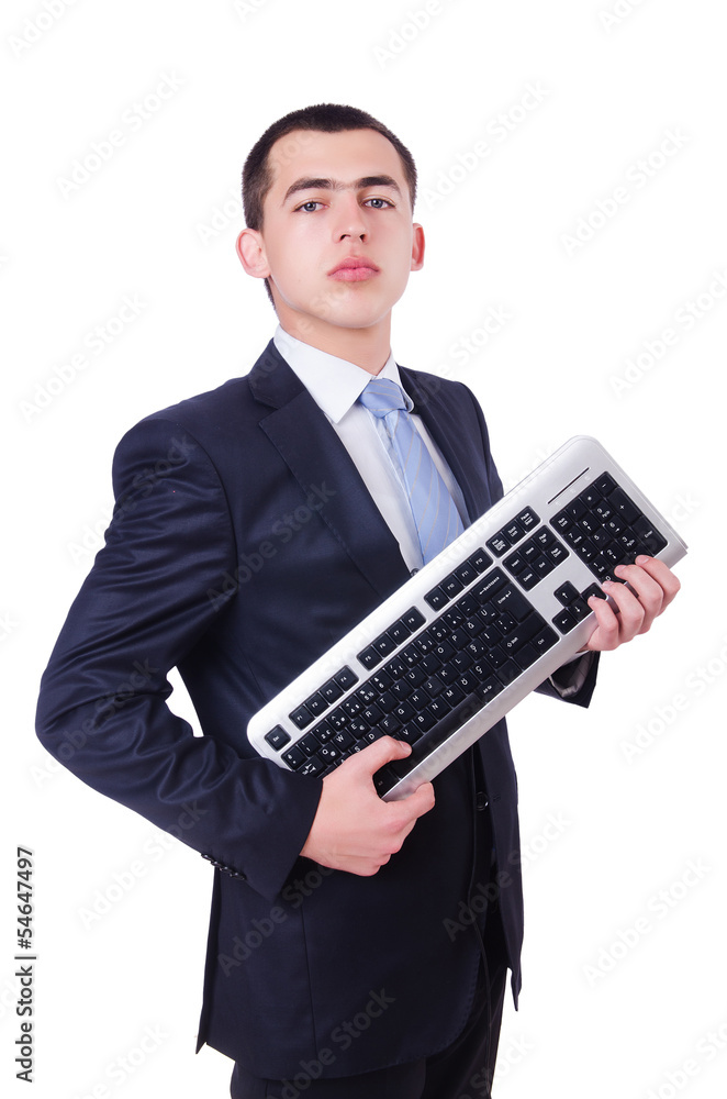 Computer geek nerd in funny concept Computer geek nerd in funny concept