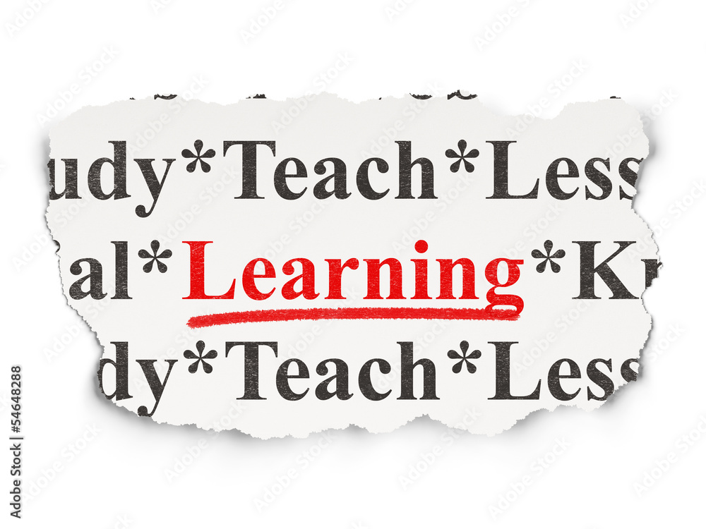 Fototapeta premium Education concept: Learning on Paper background
