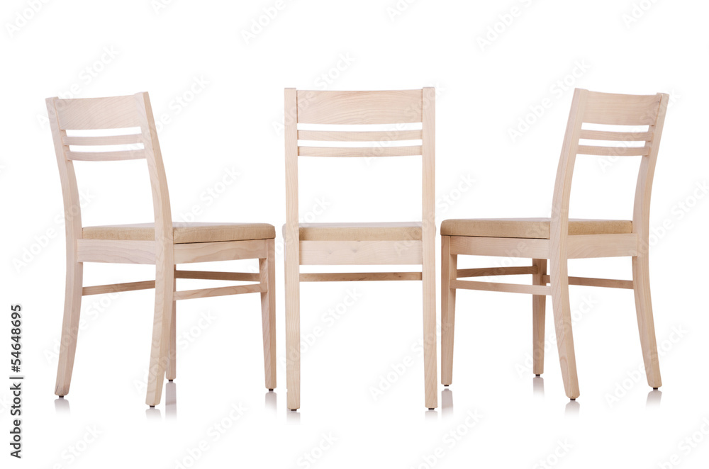 Set of chairs isolated on white Set of chairs isolated on white