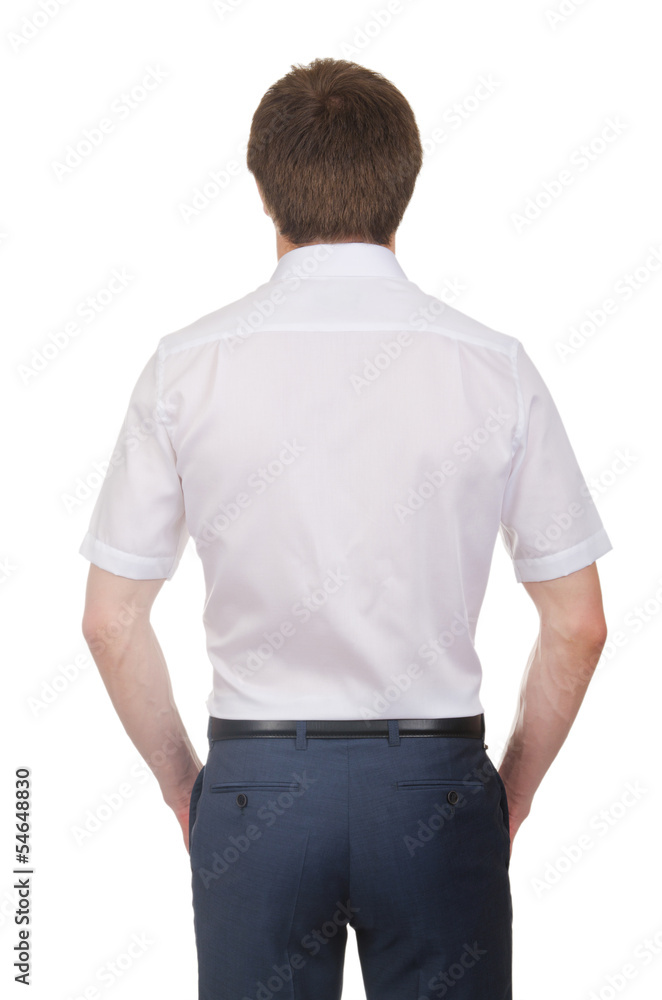 Male model with shirt isolated on white Male model with shirt isolated on white