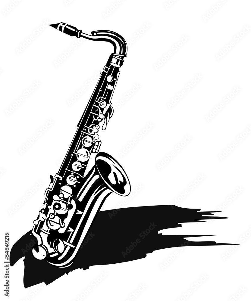 Obraz premium Saxophone. Musical background