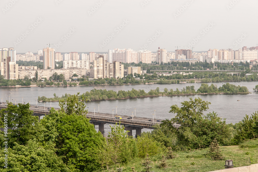 Kiev cityscape and Dnieper river, Ukraine