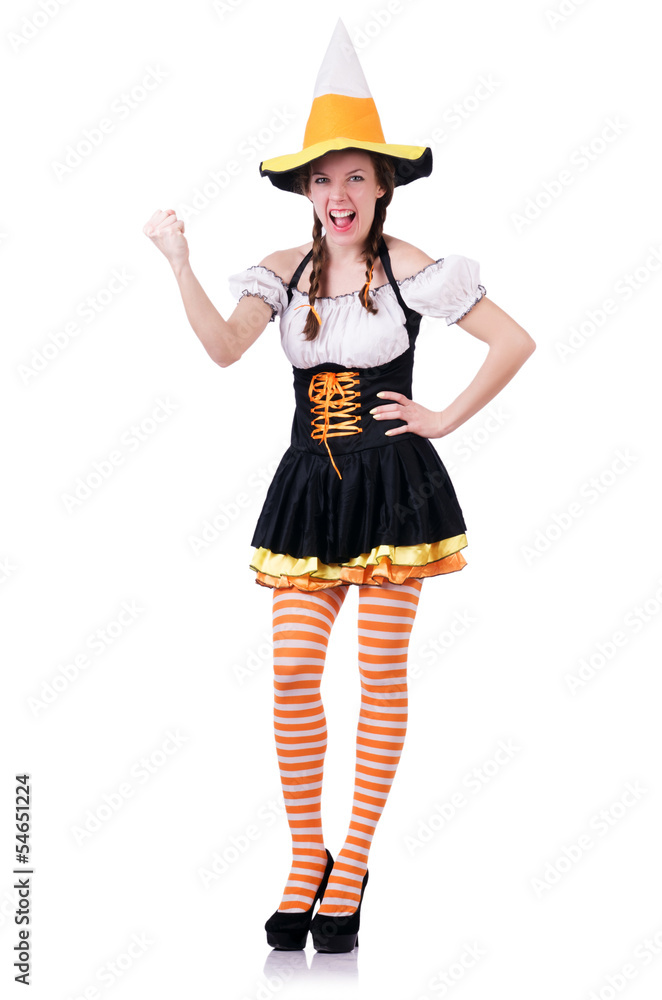 German girl in traditional festival clothing German girl in traditional festival clothing