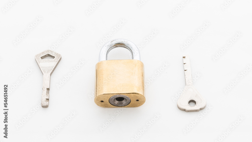 Padlock with key