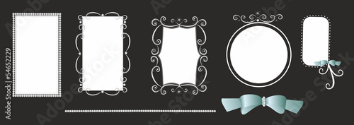 A set of original frames.White on Black.