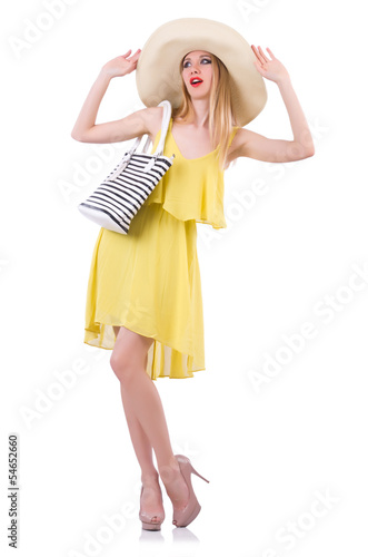 Young woman in summer clothing