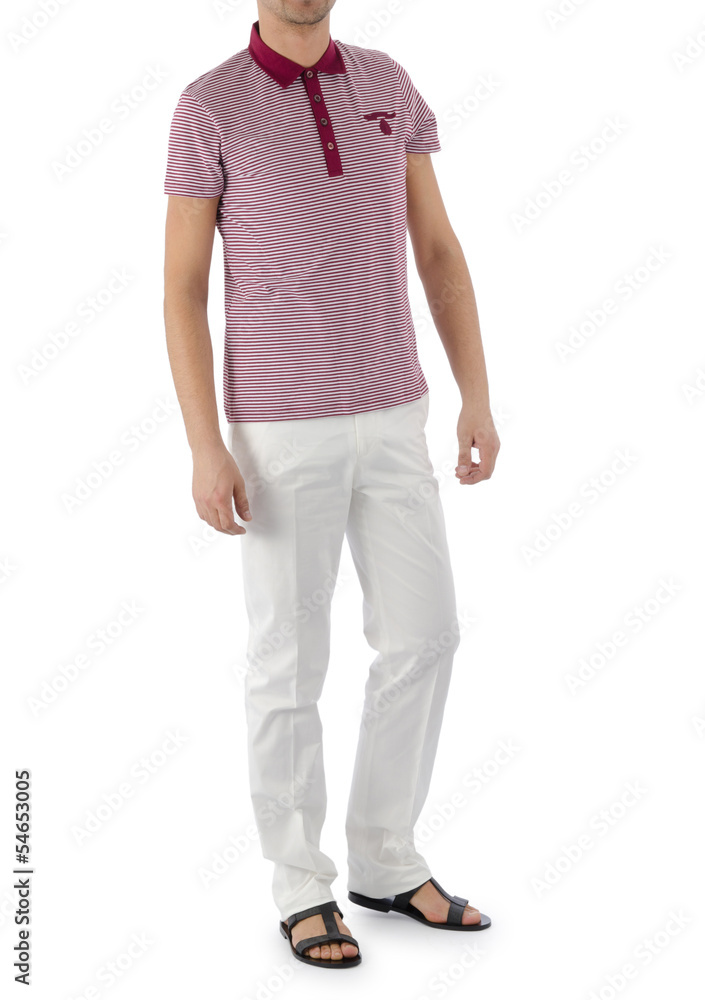 Man in fashion concept on white Man in fashion concept on white