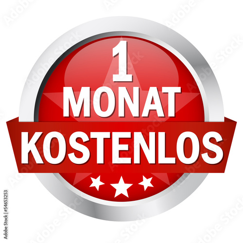 Button mit Banner " 1 MONAT KOSTENLOS "