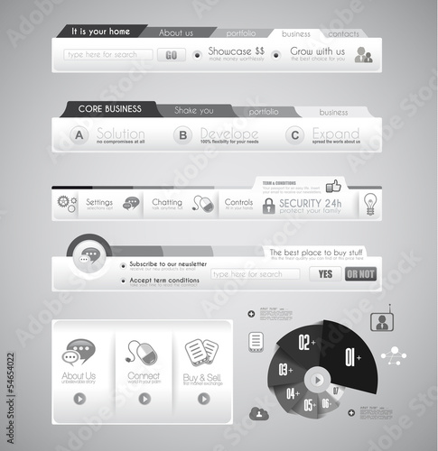 Quality web elements with infographic.