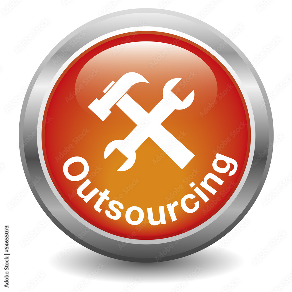 Outsourcing icon red Outsourcing icon red
