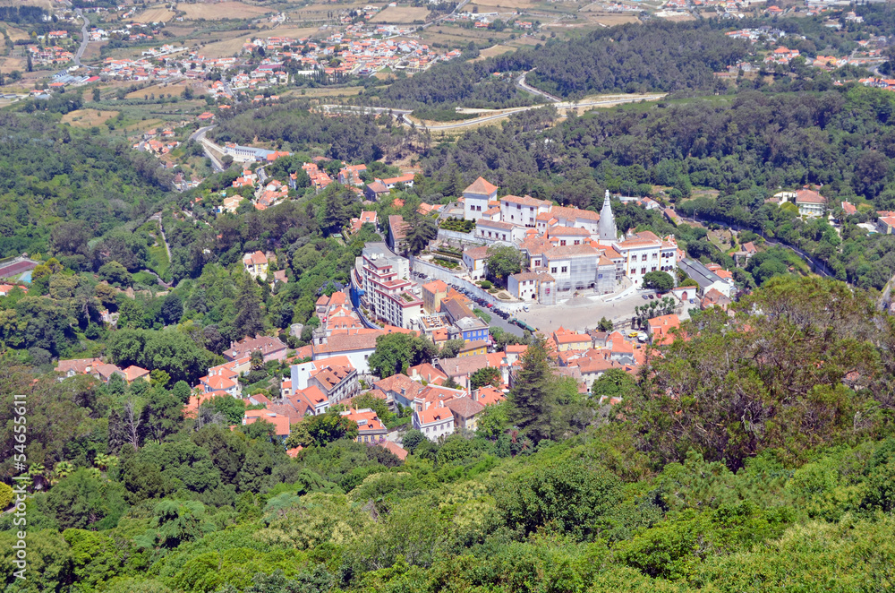 Vista aerea de la localidad de Sintra. Lisboa. Portugal