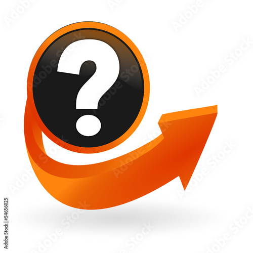 question sur web bouton flèche orange