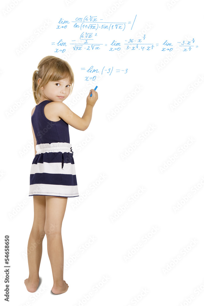decision schoolwork - little Schoolgirl solves the hard equation decision schoolwork - little Schoolgirl solves the hard equation