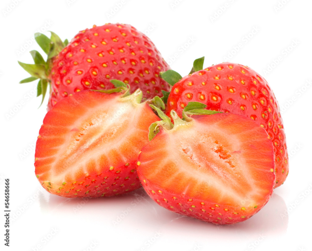 Strawberry isolated on white background closeup Strawberry isolated on white background closeup
