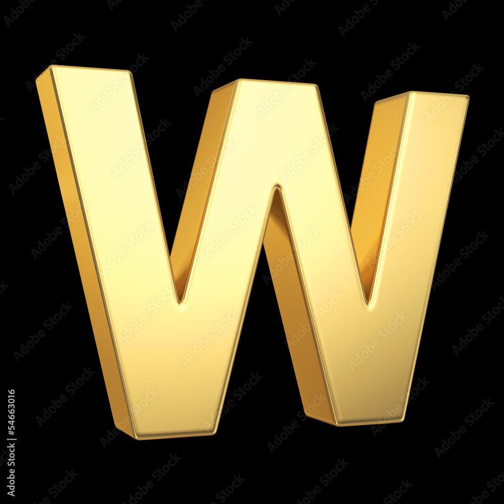 3D golden letter isolated with clipping path on white 3D golden letter isolated with clipping path on white