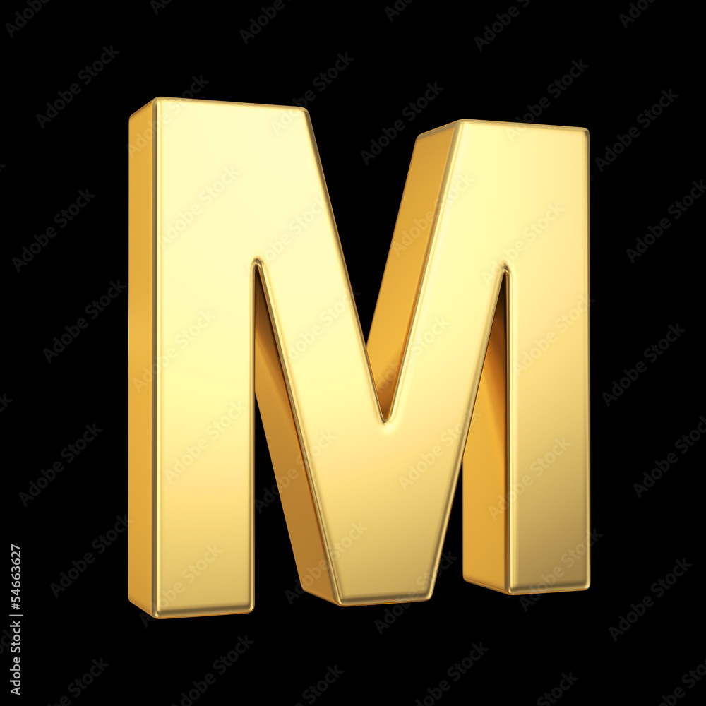 3D golden letter isolated with clipping path on white 3D golden letter isolated with clipping path on white