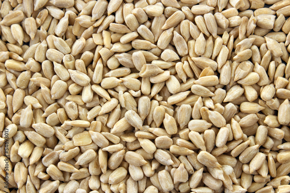 Peeled edible sunflower seeds background Peeled edible sunflower seeds background