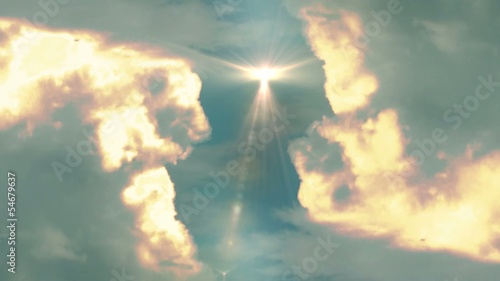 Heavenly clouds transition background photo
