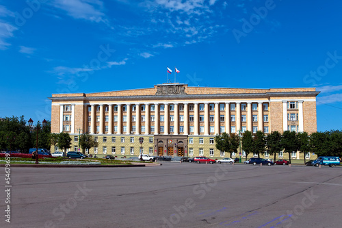 Great Novgorod.City Council building on Victory square.Russia..