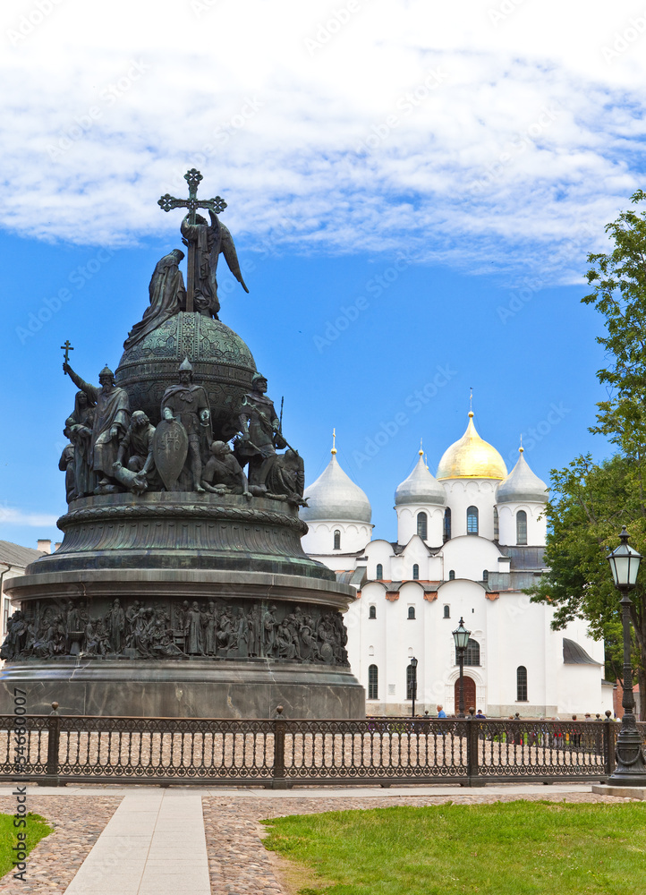 Russia, Great Novgorod. Monument Millennium of Russia 