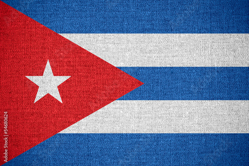 Canvas Print flag of Cuba