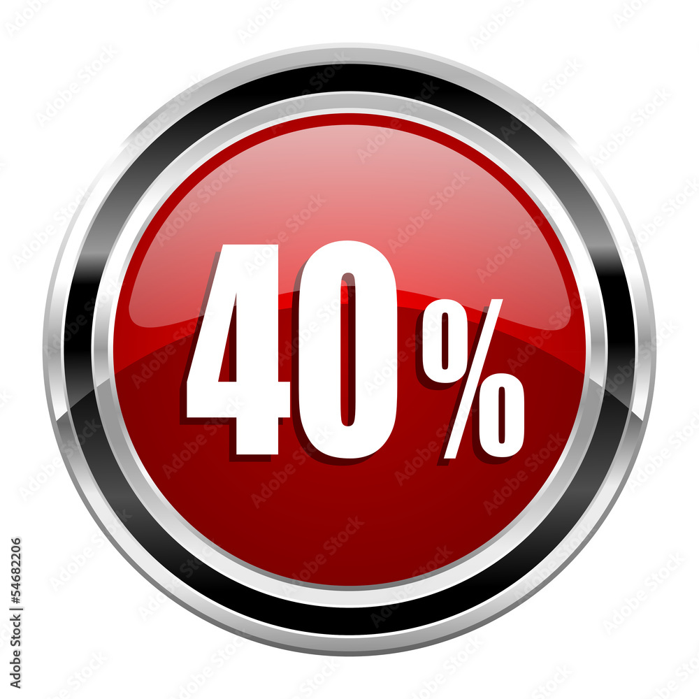 40 percent icon 40 percent icon