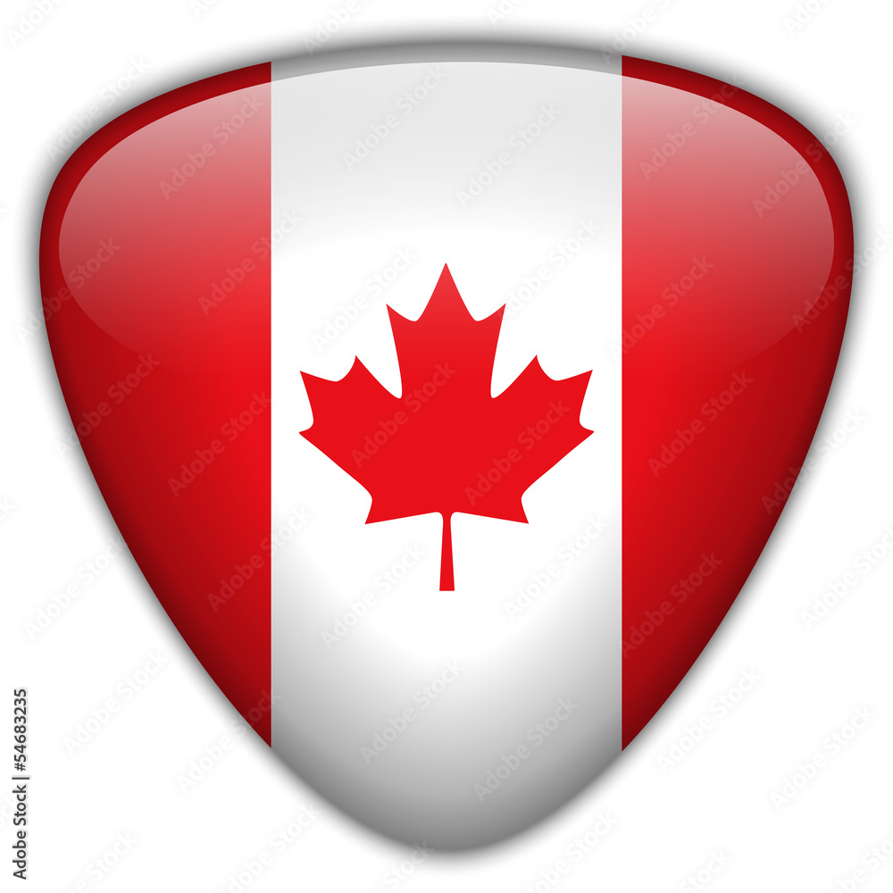 Fototapeta premium Canada Flag Glossy Button