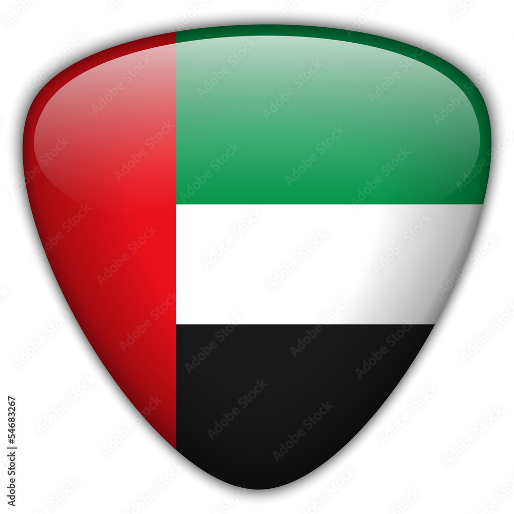 Emirates Flag Glossy Button Emirates Flag Glossy Button
