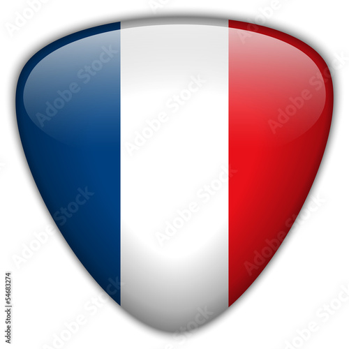Free Download France Flag Glossy Button - GFXLoad