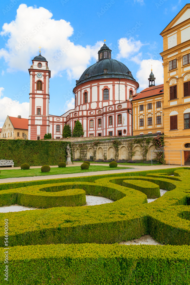 Jaromerice Palace, cathedral and gardens in Southern Moravia, Cz