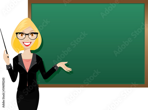 Blond teacher