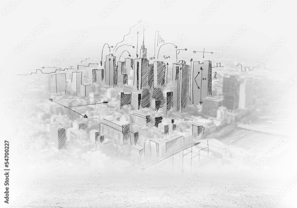 Fototapeta premium Construction sketch