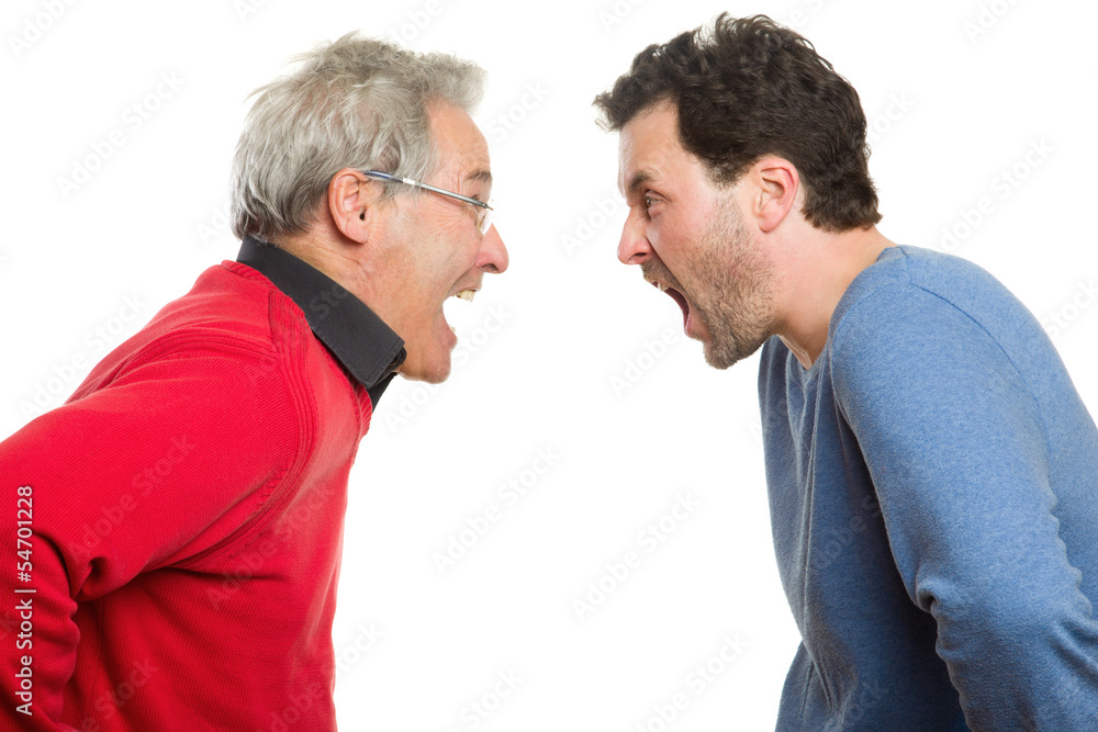 Vater und Sohn streiten