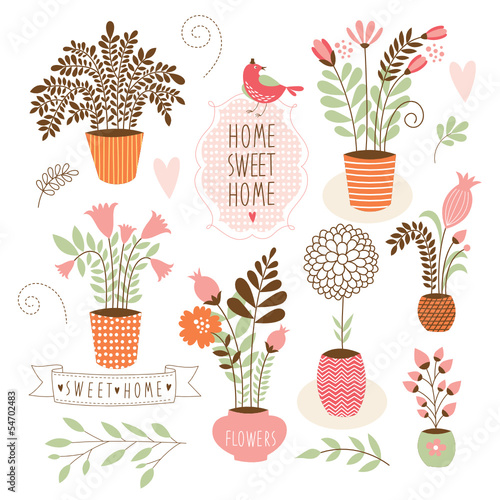 Sweet home ,set of  vector elements