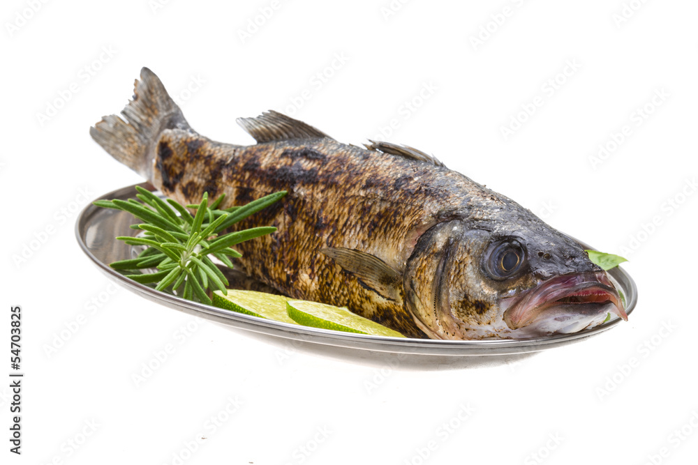 Roasted seabass