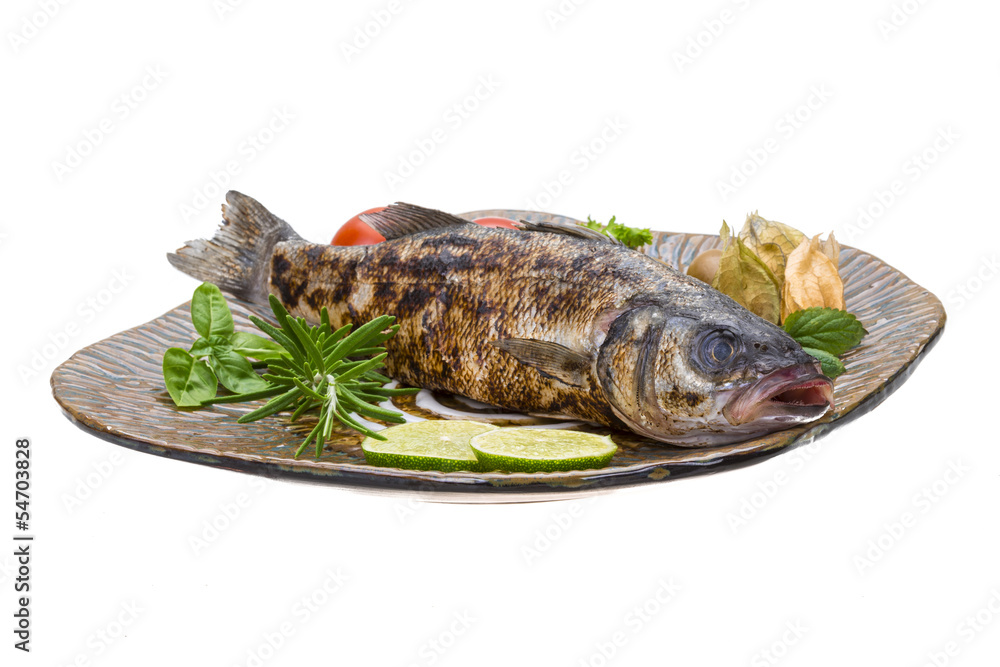 Roasted seabass