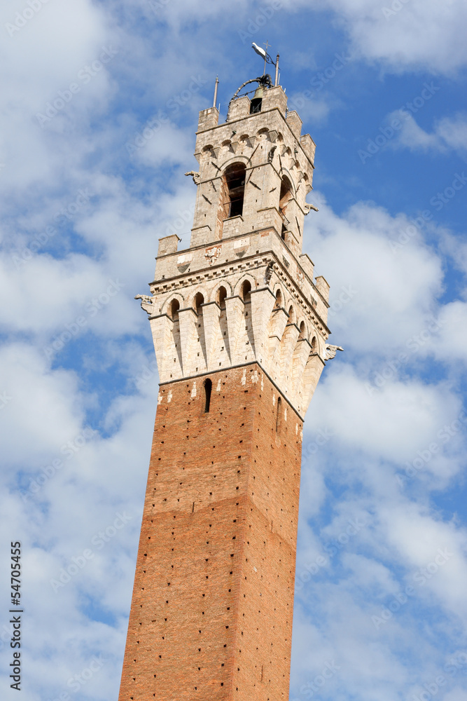 Torre del Mangia in Siena, Italy