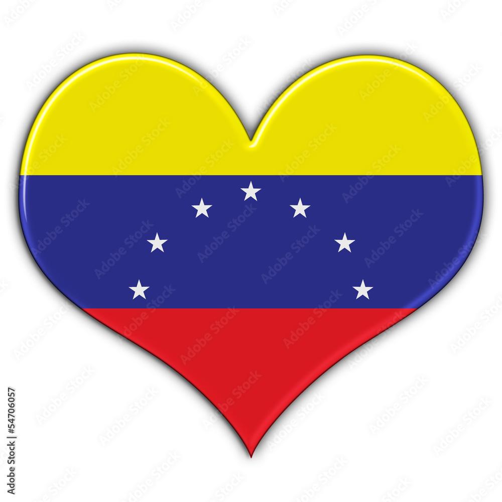 Coração com a bandeira da Venezuela Coração com a bandeira da Venezuela
