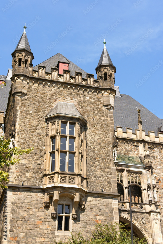 Detail of Aachen Town Hall, Germany