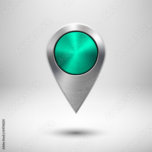 Free Download Technology Map Pointer with Green Metal Texture - GFXLoad