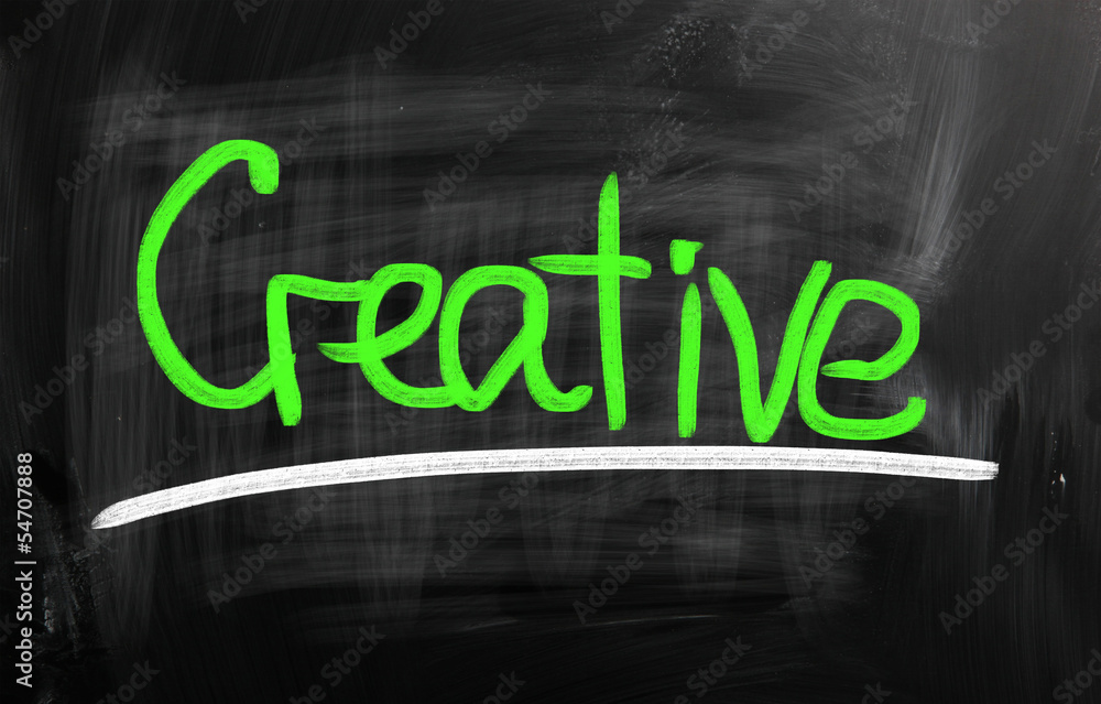 Creative handwritten with chalk on a blackboard Creative handwritten with chalk on a blackboard