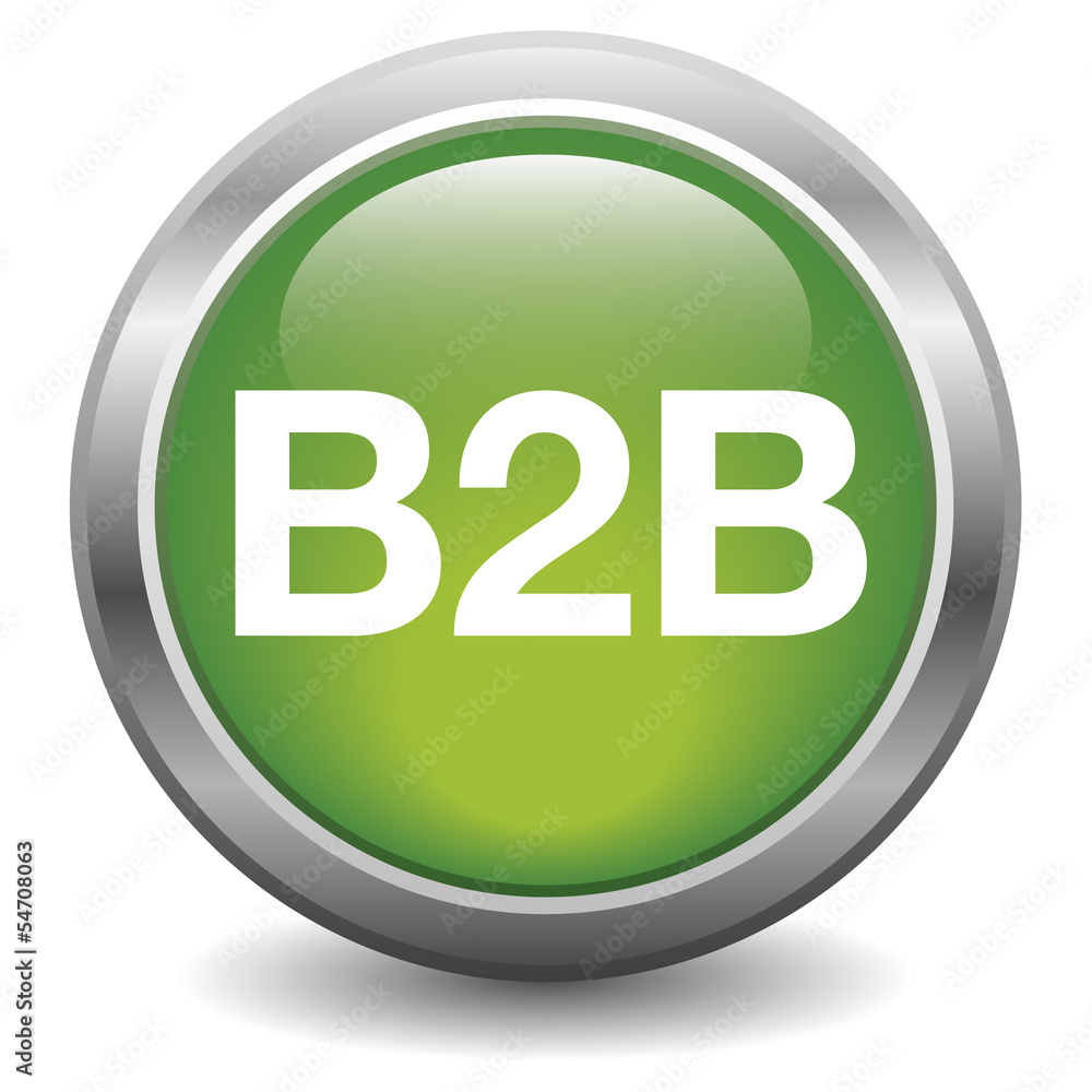 B2B glossy icon red B2B glossy icon red