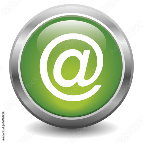 Icône bouton e-mail vert