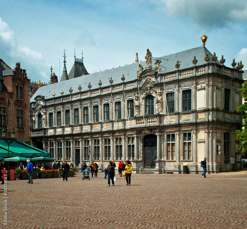 Obraz premium Bishop's Palace in Brugge or Bruges, Belgium