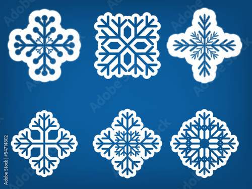Snowflake set vector illustration