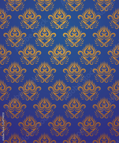 Pattern Gold and Blue