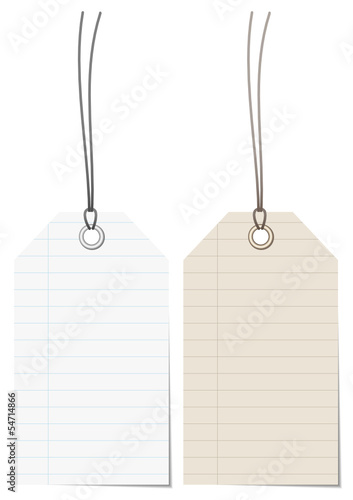 2 Label White/Beige Lined