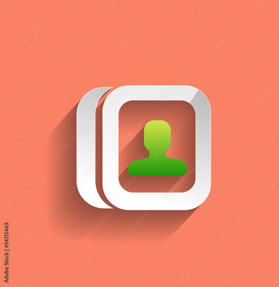 Vector contacts modern flat icon Vector contacts modern flat icon
