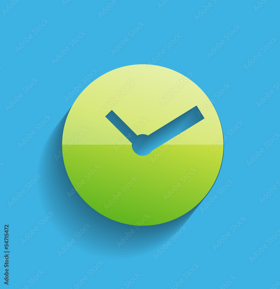 Time clock icon modern flat design Time clock icon modern flat design