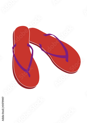 Flipflops rot + lila